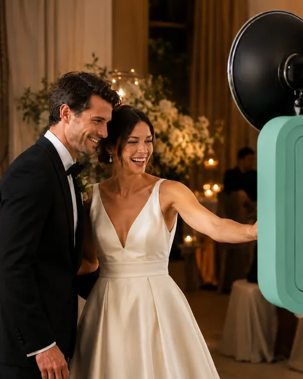 Fotobox mit Sofortdruck an einer Hochzeit