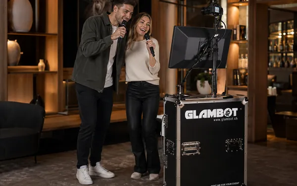 Karaokebox mit Studio-Licht an einem Event